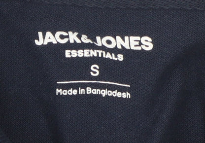 Jack & Jones Men's Blue Polo Shirt, Size S, Short Sleeve