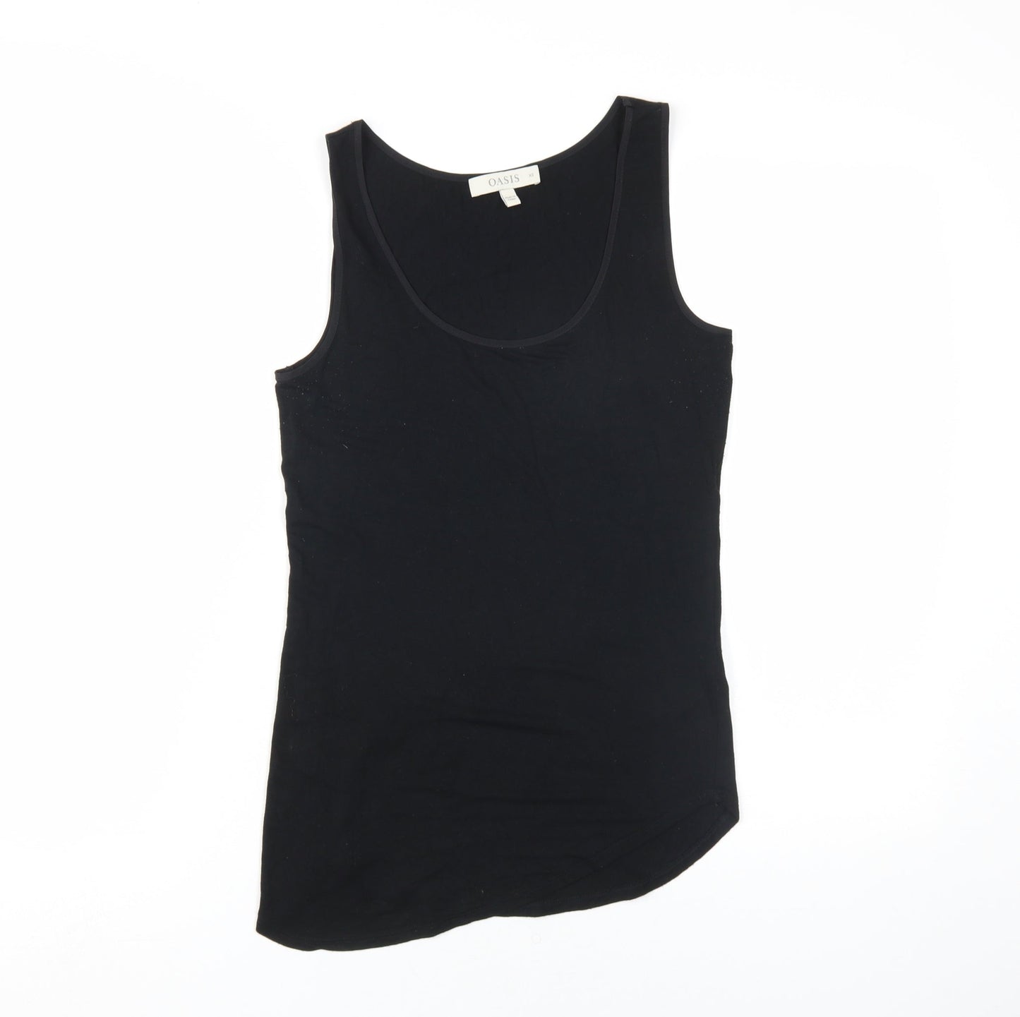 Womens UK Size XS Oasis Black Basic Tank