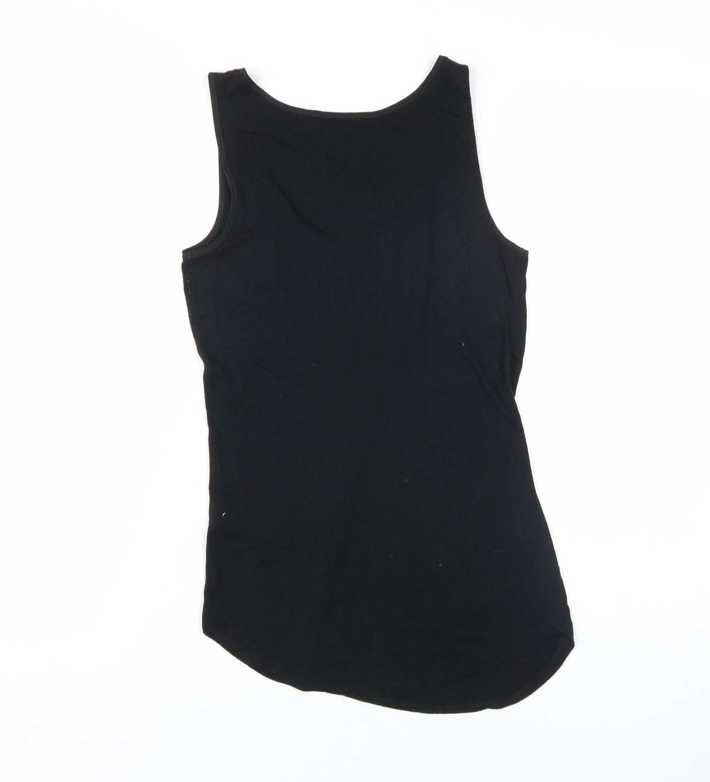 Womens UK Size XS Oasis Black Basic Tank