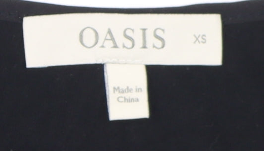 Womens UK Size XS Oasis Black Basic Tank