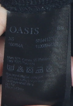 Womens UK Size XS Oasis Black Basic Tank
