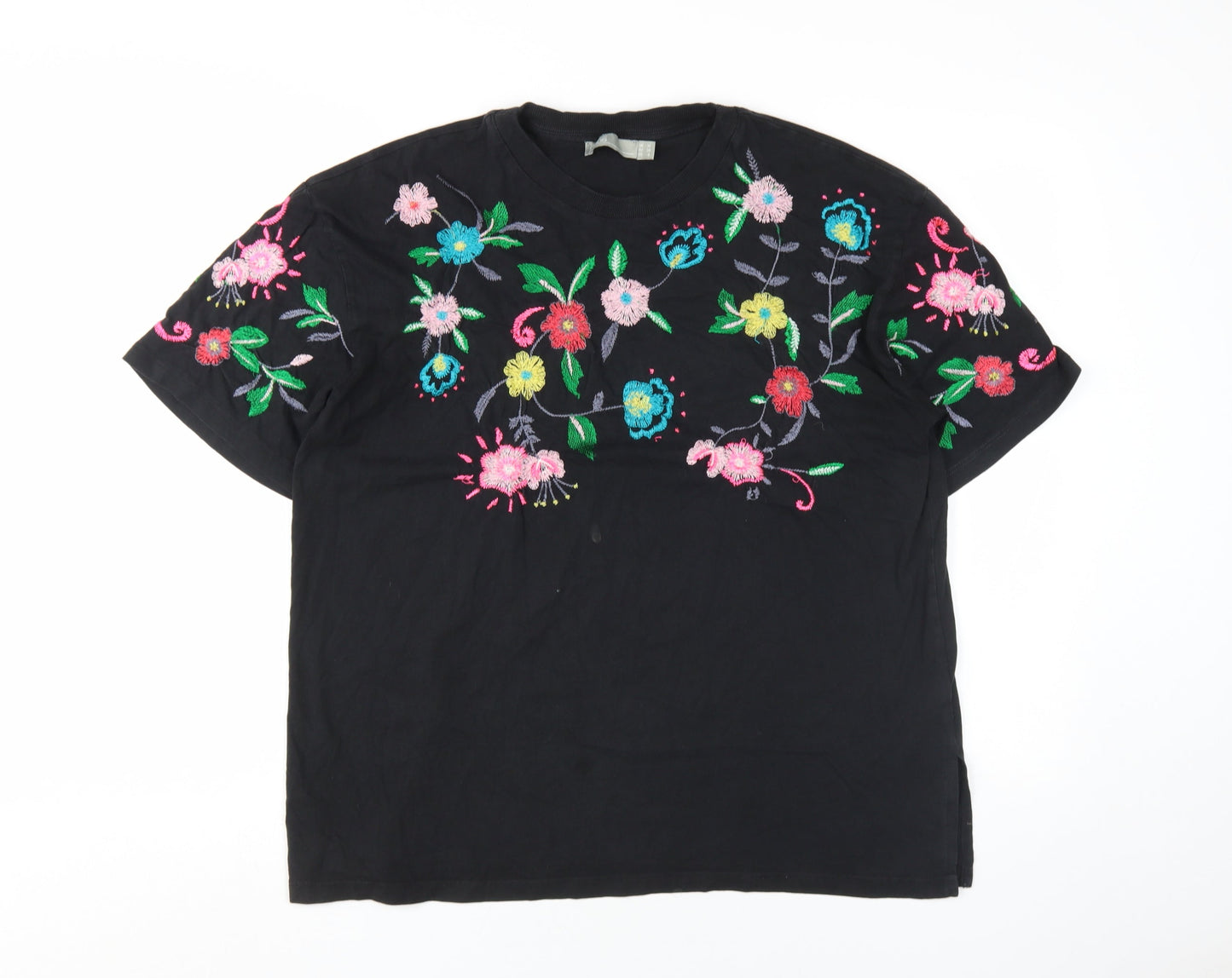 Womens UK Size 10 ASOS Black Basic T-Shirt