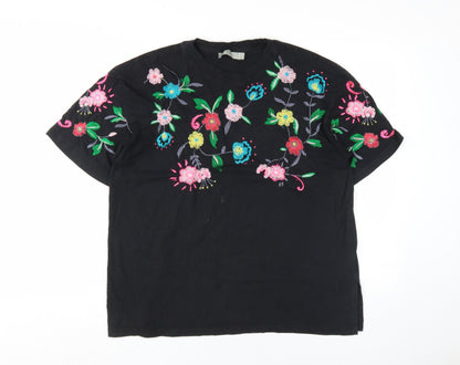 Womens UK Size 10 ASOS Black Basic T-Shirt