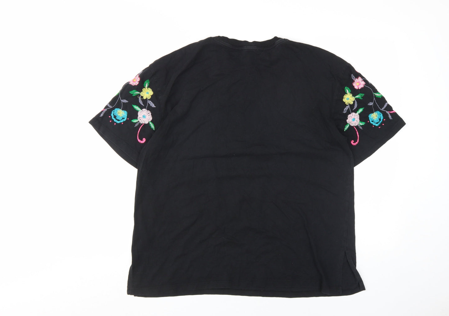 Womens UK Size 10 ASOS Black Basic T-Shirt