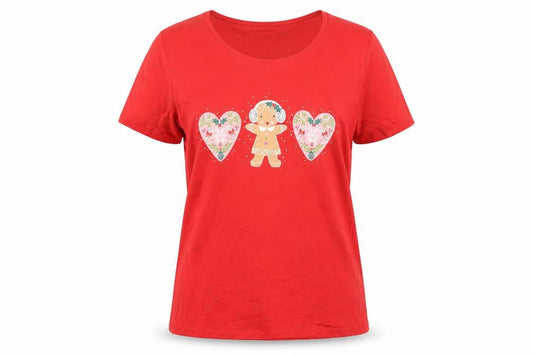 Womens UK Size S Avon Red Basic T-Shirt