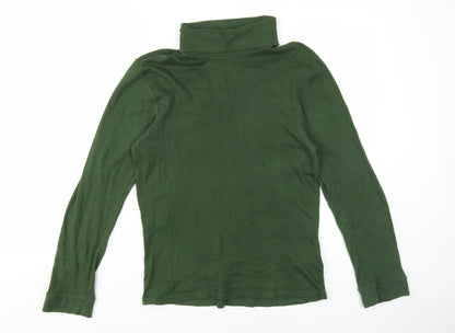 Mountain Warehouse Men's Green High Neck T-Shirt Medium