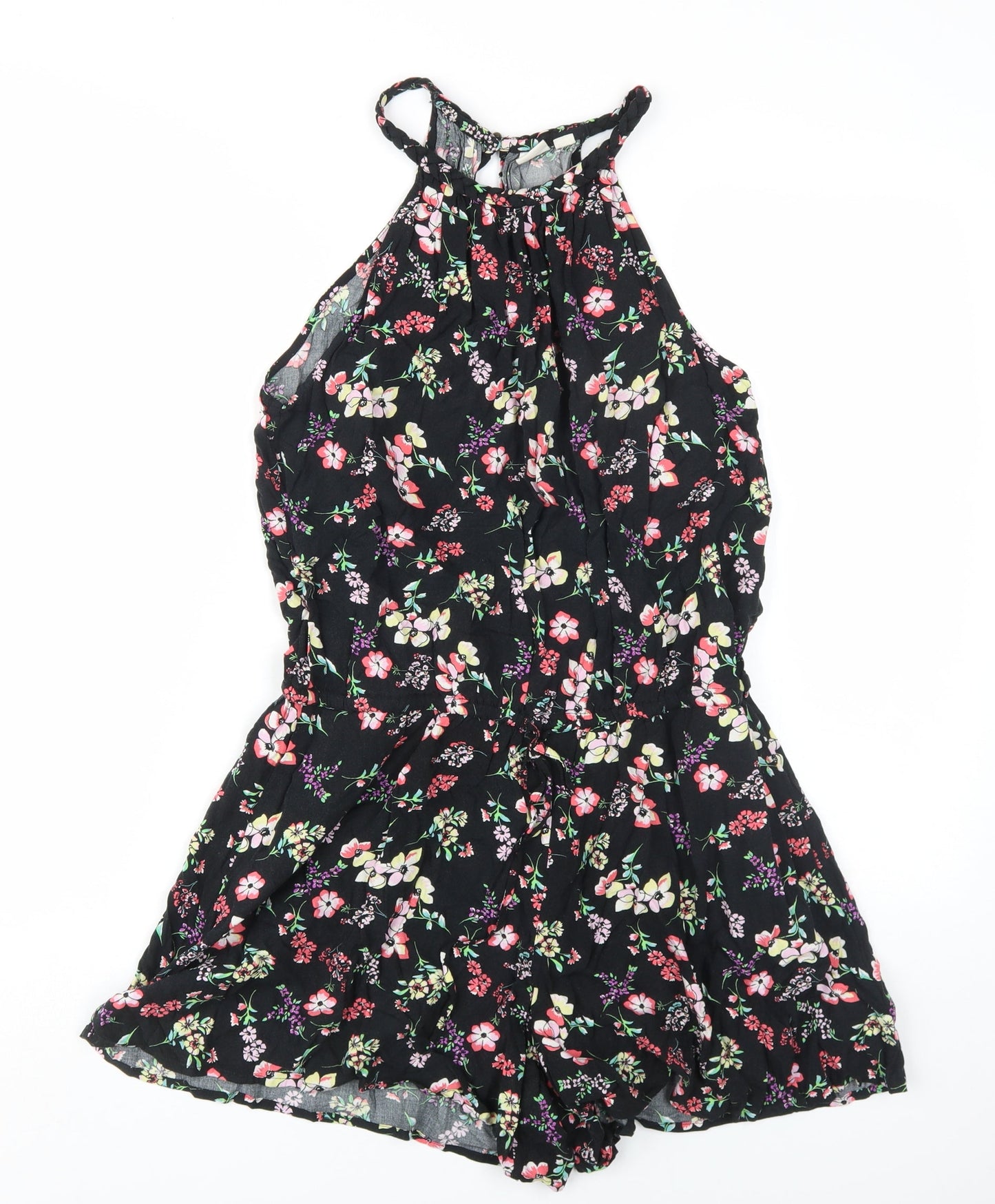 GAP Women's Black Floral Romper, M, Casual