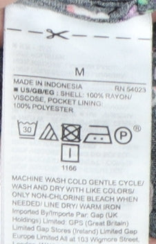 GAP Women's Black Floral Romper, M, Casual