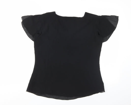 Clothes Contact Women's Black Sequin Blouse, Size 12