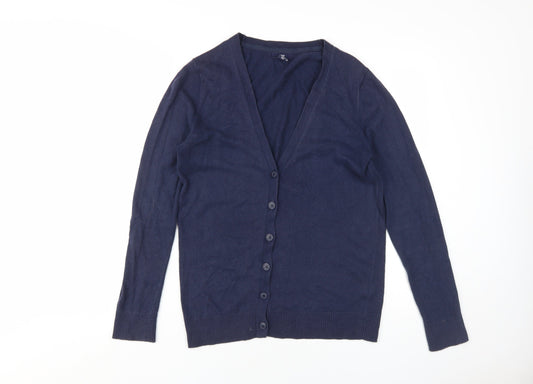 Gap Women's V-Neck Blue Cardigan M Regular