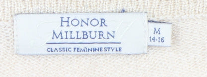 Womens UK Size M Honor Millburn Beige Pullover Jumper