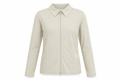 Weekday Beige Unisex Long Sleeve Zip Button-Up M