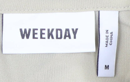 Weekday Beige Unisex Long Sleeve Zip Button-Up M