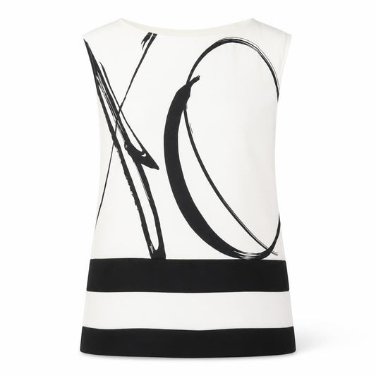 Banana Republic Women’s Black & White Sleeveless Blouse