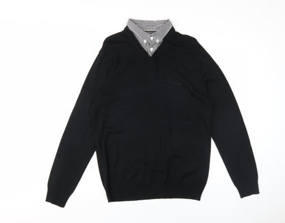 Pierre Cardin Men's Black Pullover Jumper Size L