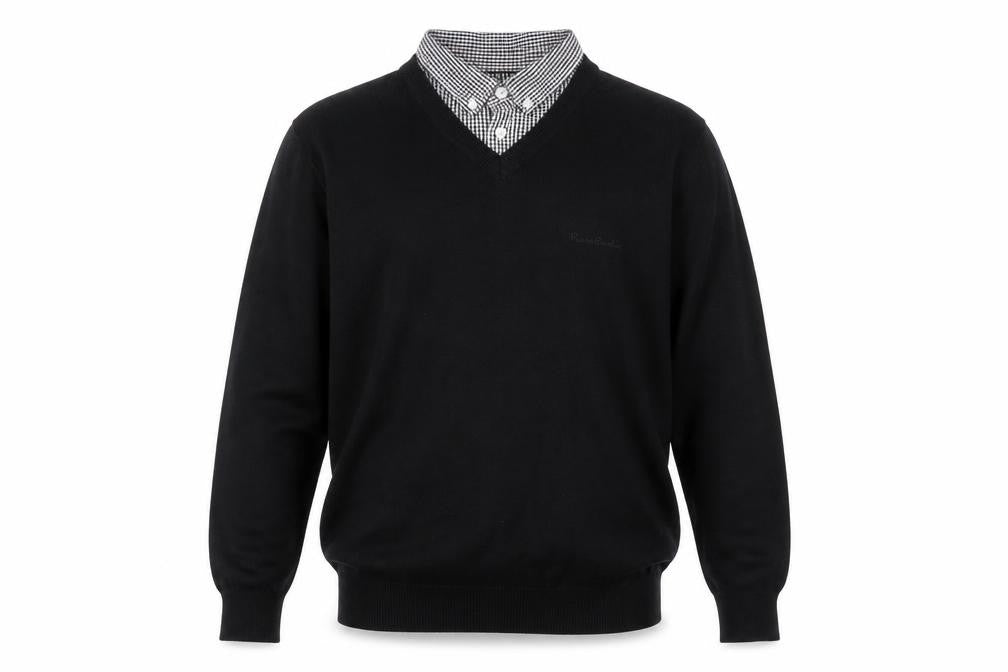 Mens UK Size L Pierre Cardin Black Pullover Jumper