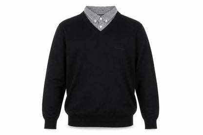 Mens UK Size L Pierre Cardin Black Pullover Jumper