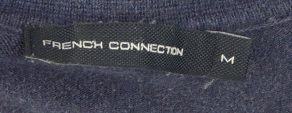 French Connection Men's Blue Collared Pullover Jumper M