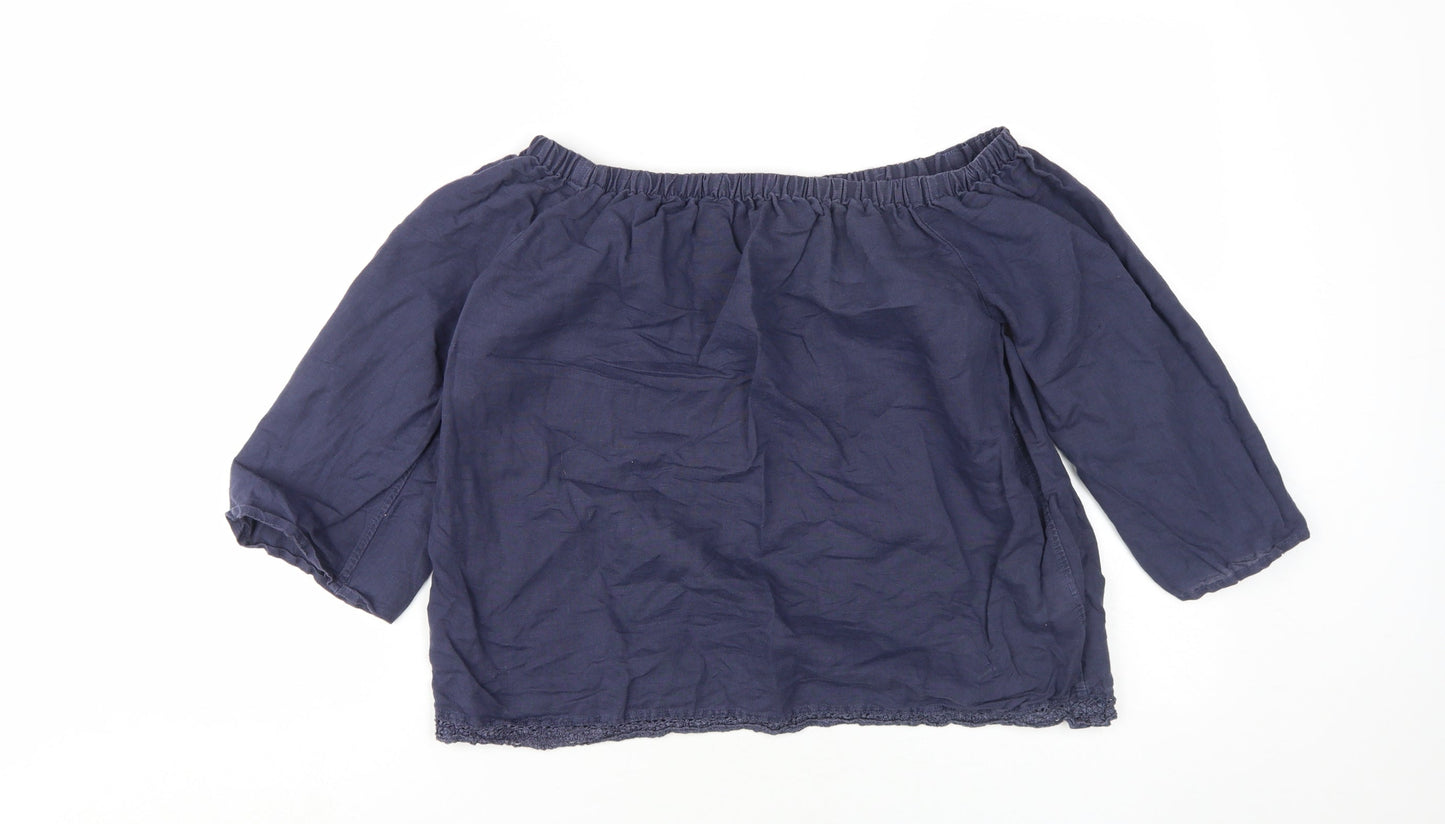 Womens UK Size 8 Marks and Spencer Blue Camisole Blouse