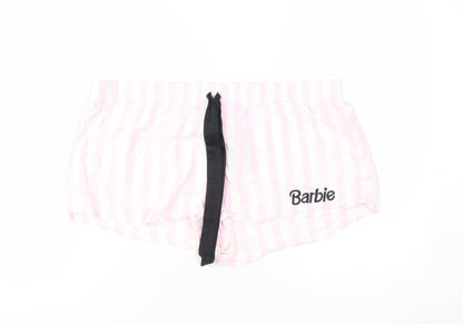 Barbie Women's Pink Striped Sleep Shorts, Size L