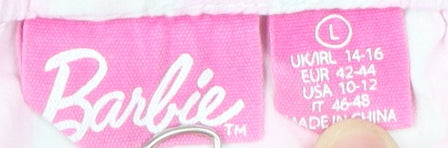 Barbie Women's Pink Striped Sleep Shorts, Size L