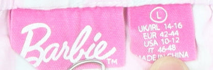 Barbie Women's Pink Striped Sleep Shorts, Size L