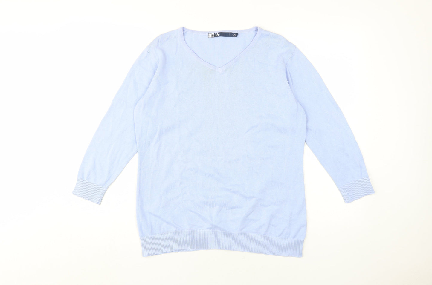 Womens UK Size M Isle Blue Pullover Jumper
