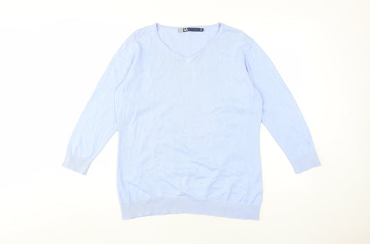 Womens UK Size M Isle Blue Pullover Jumper
