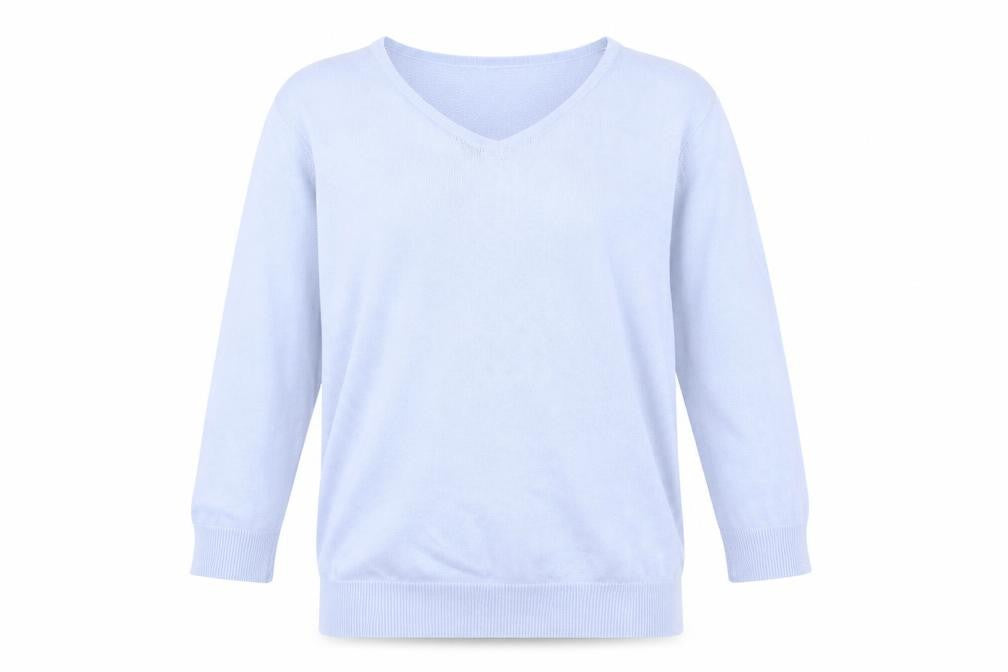 Womens UK Size M Isle Blue Pullover Jumper