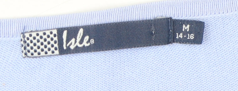 Womens UK Size M Isle Blue Pullover Jumper