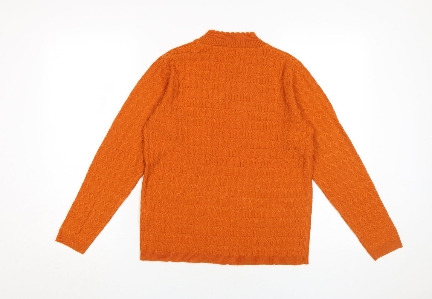 Womens UK Size S ISLE Orange Pullover Jumper