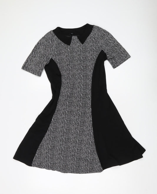 River Island Women's Black Fit & Flare Dress Size 8
