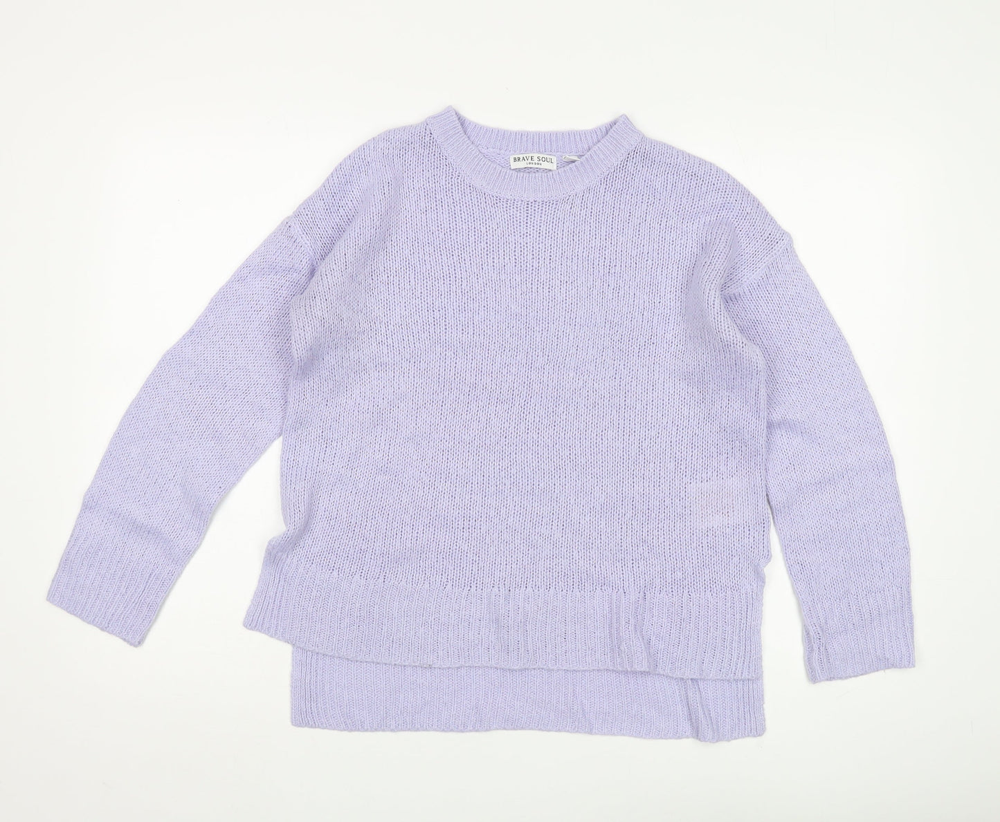 Womens UK Size S Brave Soul Purple Pullover Jumper