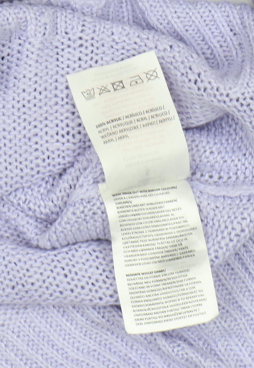 Womens UK Size S Brave Soul Purple Pullover Jumper
