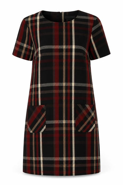 Dorothy Perkins Women's Plaid Shift Dress, Size 12, Multicoloured