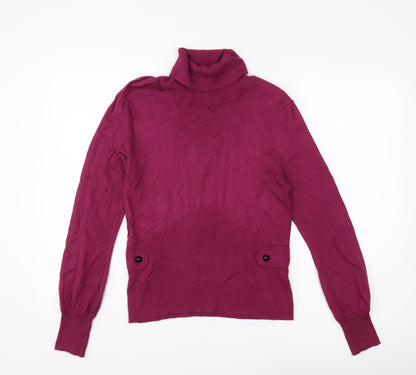 Womens UK Size S Precis Petite Purple Pullover Jumper