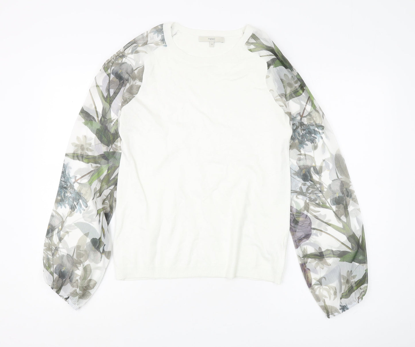 Womens UK Size 10 NEXT White Pullover Jumper