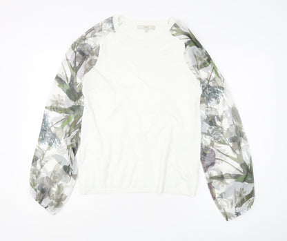 Womens UK Size 10 NEXT White Pullover Jumper