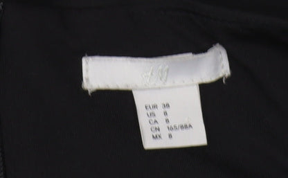 H&M Women's Black Bodycon Dress Size 8 Party/Cocktail