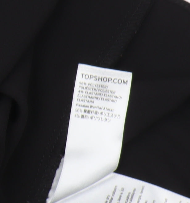 Womens UK Size 10 Topshop Black Basic Blouse