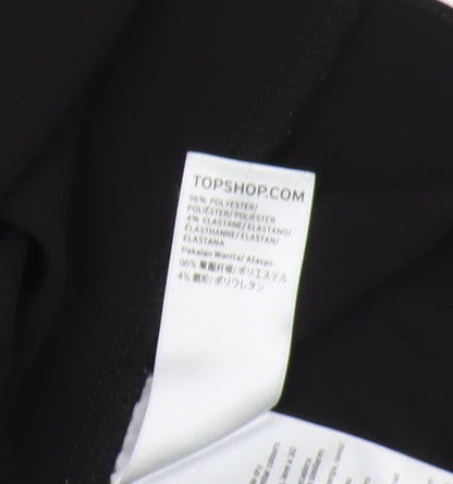 Womens UK Size 10 Topshop Black Basic Blouse