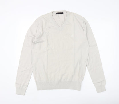 French Connection Men's Beige Cotton Pullover Jumper M