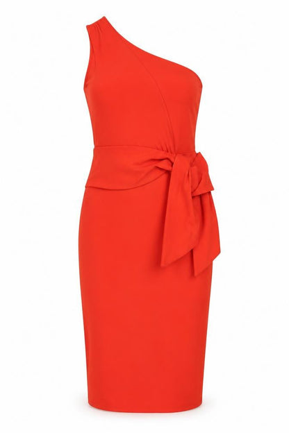 ASOS DESIGN Women's Red Bodycon One Shoulder Dress