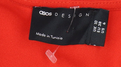 ASOS DESIGN Women's Red Bodycon One Shoulder Dress