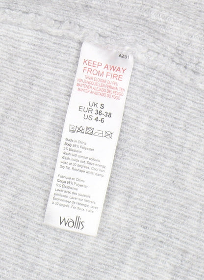 Womens UK Size S Wallis Grey Cardigan Jumper