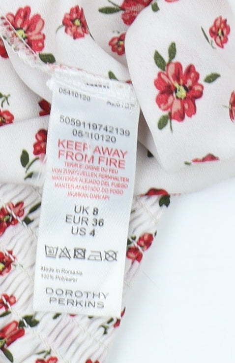 Womens UK Size 8 Dorothy Perkins White  Blouse