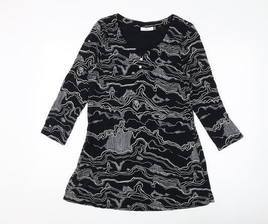 Womens UK Size S Adini Black Tunic Tunic