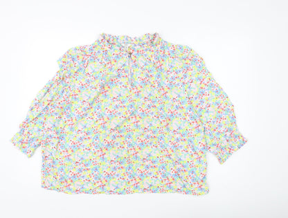 M&Co Women's Multicoloured Floral Blouse Size 18