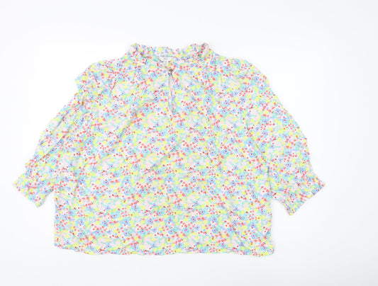 M&Co Women's Multicoloured Floral Blouse Size 18