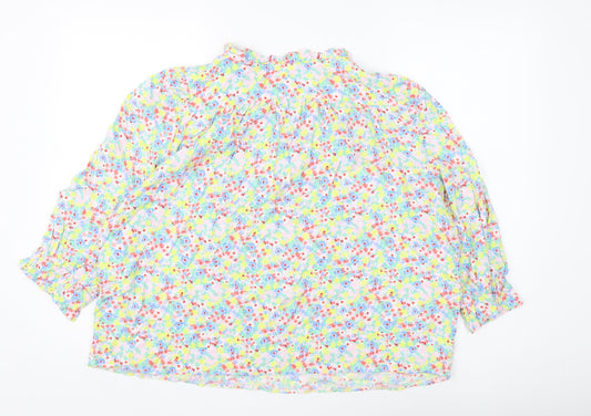 M&Co Women's Multicoloured Floral Blouse Size 18